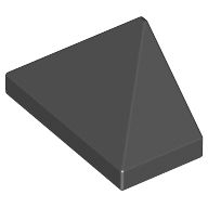 Lego kostka (kostička) střecha 2x1 sklon (šikmá) 45° oboustranná hladká rohová, černá (304826, 6051508)